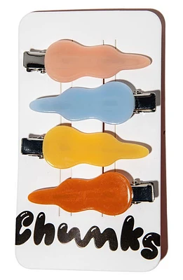 Chunks Assorted 4-Pack Hair Clips in Simone at Nordstrom