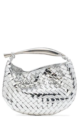 Bottega Veneta Small Sardine Intrecciato Leather Top Handle Bag in Silver/Vintage at Nordstrom