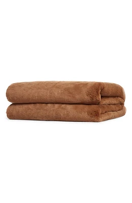 Apparis Brady Faux Fur Throw Blanket in Camel at Nordstrom