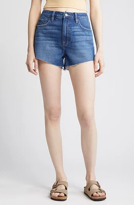 HIDDEN JEANS Cutoff Denim Mom Shorts Dark Wash at Nordstrom,