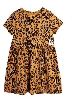 Mini Rodini Kids' Leopard Print Dress Beige at Nordstrom,