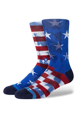 Stance The Banner Stars & Stripes Crew Socks in Navy at Nordstrom, Size Large