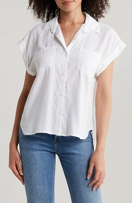 Bella Dahl Patch Pocket Button-Up Shirt White at Nordstrom,