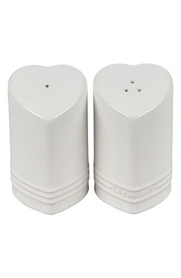 Le Creuset Heart Salt & Pepper Shaker Set in White at Nordstrom, Size One Size Oz