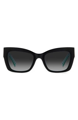 Kate Spade New York 53mm valeria/s cat eye sunglasses in Black/Grey Shaded at Nordstrom