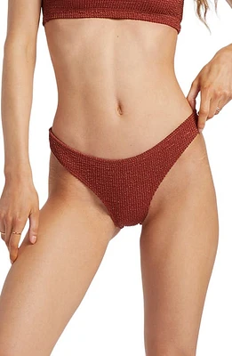 Billabong Shimmer High Isla Bikini Bottoms Deep Sienna at Nordstrom,