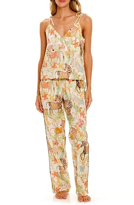 The Lazy Poet Amelie Wild Caravan Pajama Set in Green at Nordstrom, Size Large