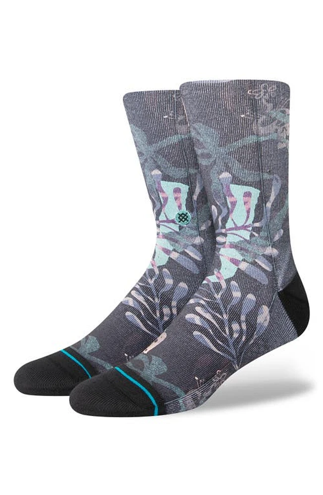 Stance Trooms Mushroom Print Socks in Black at Nordstrom, Size Large