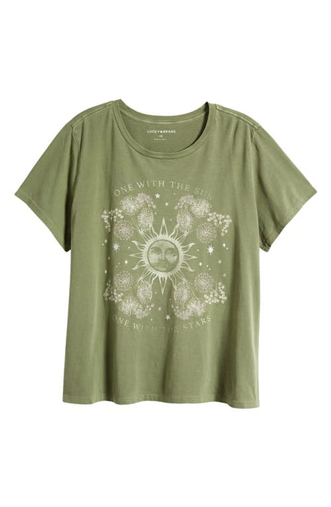 Lucky Brand One with the Stars Cotton Graphic T-Shirt Olivine at Nordstrom,