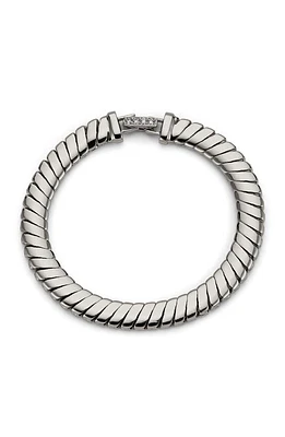 Nadri Sunlight Ribbed Line Bracelet in Rhodium at Nordstrom