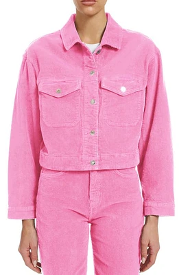 Mavi Jeans Maren Corduroy Trucker Jacket Pink Cord at Nordstrom,