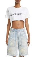 Givenchy Logo Crop Graphic Tee 100-White at Nordstrom,