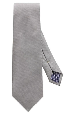 Eton Solid Silk Tie in Grey at Nordstrom, Size Regular