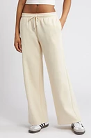 BP. Wide Leg Fleece Pants Beige Angora at Nordstrom,