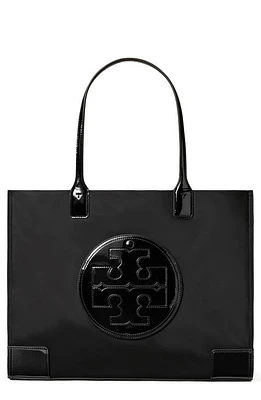 Tory Burch Ella Patent Nylon Tote in Black at Nordstrom