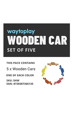 Waytoplay Kids' Back & Forth Set of 5 Wooden Toy Cars in Multi at Nordstrom