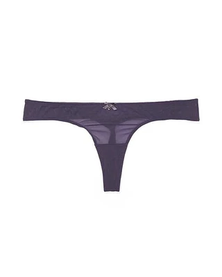 Adore Me Ella Thong Panties Dark Purple at Nordstrom,