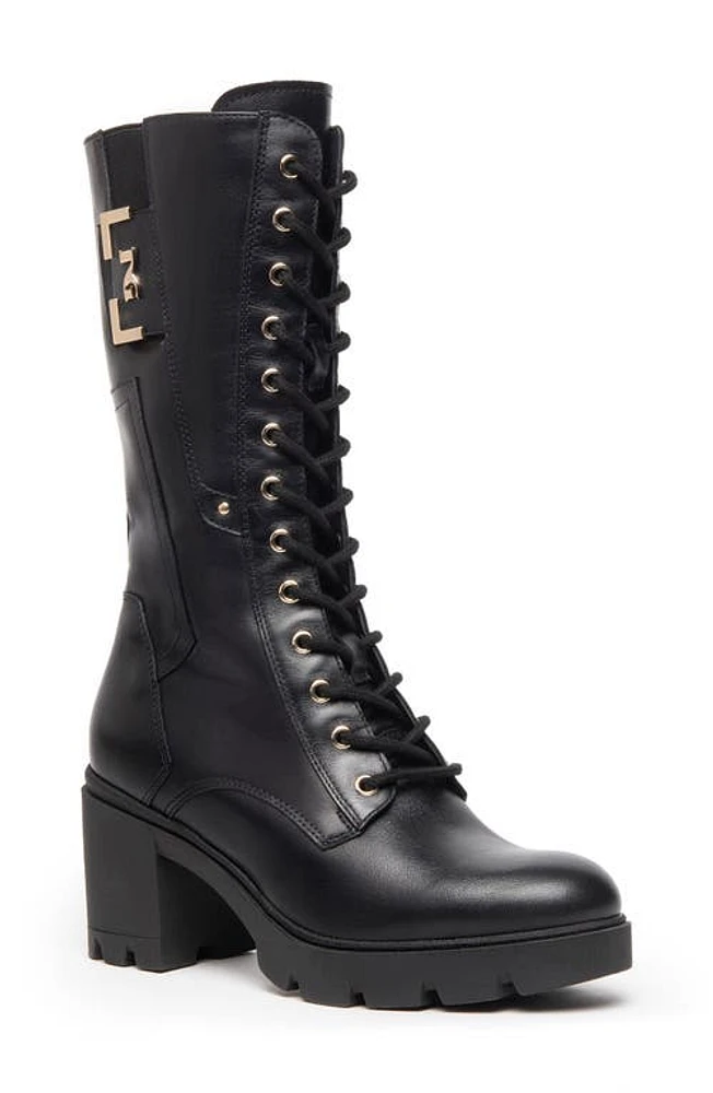 NeroGiardini Moto Platform Boot Black at Nordstrom,