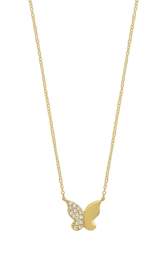 Bony Levy Pavé Diamond Butterfly Pendant Necklace in 18K Yellow Gold at Nordstrom