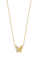 Bony Levy Pavé Diamond Butterfly Pendant Necklace in 18K Yellow Gold at Nordstrom