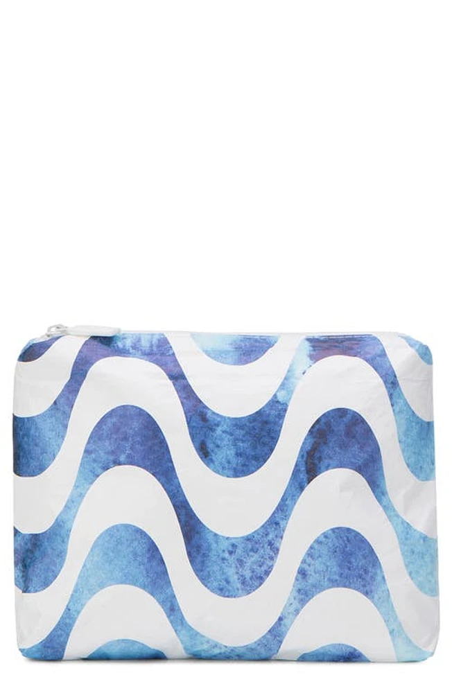 Aloha Collection Small Water Resistant Tyvek Zip Pouch in Indigo Splash at Nordstrom