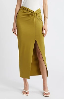 Open Edit Twist Front Maxi Skirt at Nordstrom,