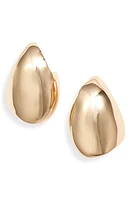 Open Edit Molten Teardrop Stud Earrings in Gold at Nordstrom