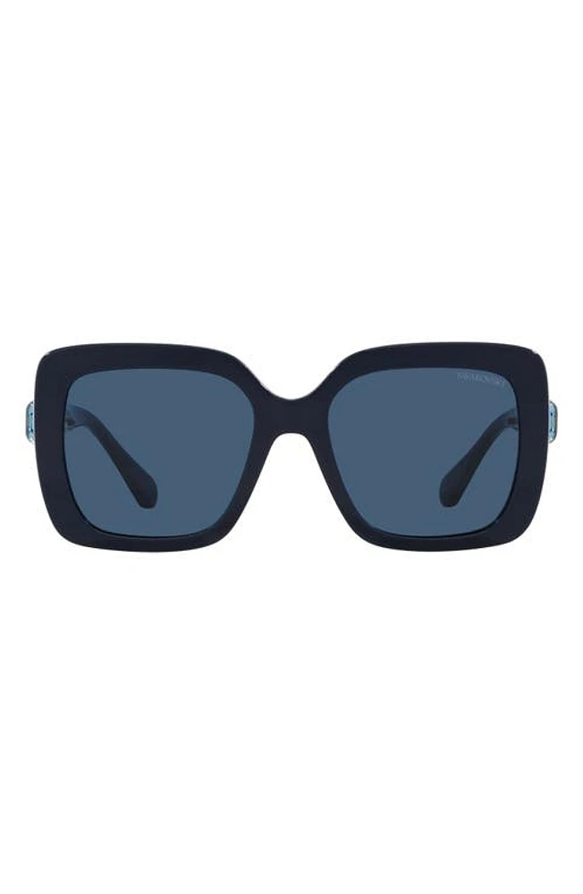 Swarovski 55mm Square Sunglasses in Opal Blue at Nordstrom