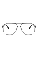 Versace 59mm Pilot Optical Glasses in Gunmetal at Nordstrom