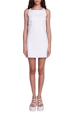 maje Ridroit Open Back Cotton Blend Minidress White at Nordstrom,