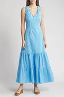 Du Paradis Rio Tiered Sleeveless Dress Horizon Blue at Nordstrom,