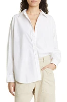 Nili Lotan Mael Oversize Shirt White at Nordstrom,