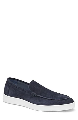 JOHNSTON & MURPHY COLLECTION Bolivar Moc Toe Slip-On Sneaker Navy Italian Suede at Nordstrom,