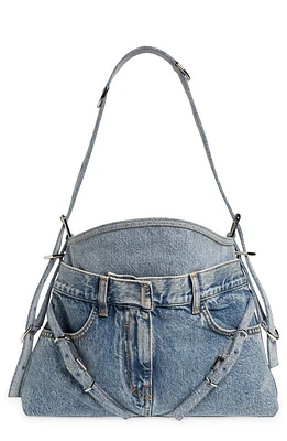 Givenchy Medium Voyou Boyfriend Denim Hobo Bag in Medium Blue at Nordstrom