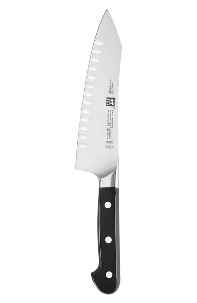 ZWILLING Pro 7-Inch Rocking Santoku Knife in Silver at Nordstrom