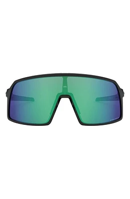 Oakley Sutro Prizm 124mm Shield Sunglasses in Polished Black/Prizm Jade at Nordstrom