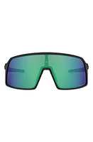 Oakley Sutro Prizm 124mm Shield Sunglasses in Polished Black/Prizm Jade at Nordstrom