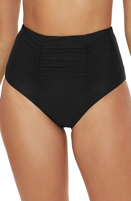 Becca Color Code High Waist Bikini Bottoms in Black at Nordstrom, Size X-Small