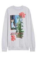 JW Anderson x Christiane Kubrick Jack Cotton Crewneck Sweatshirt Light Grey Melange at Nordstrom,