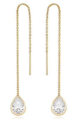 Ettika Cubic Zirconia Threader Earrings in Gold at Nordstrom