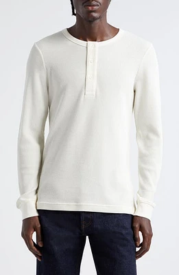 Sunspel Waffle Cotton Henley Ecru at Nordstrom,