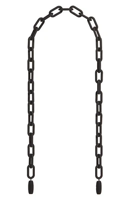 ossa Oval Link Chain Shoulder Strap in Black Metal at Nordstrom