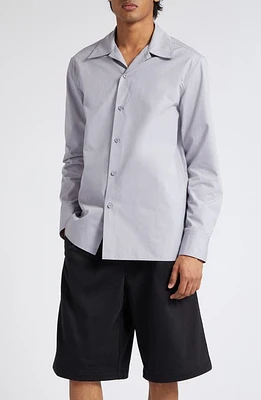 Jil Sander Classic Poplin Button-Up Shirt Aster at Nordstrom, Eu