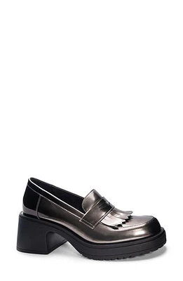 Dirty Laundry Metallic Kiltie Loafer Pump Pewter at Nordstrom,