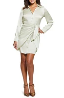 GUESS Alya Long Sleeve Mini Shirtdress at Nordstrom,