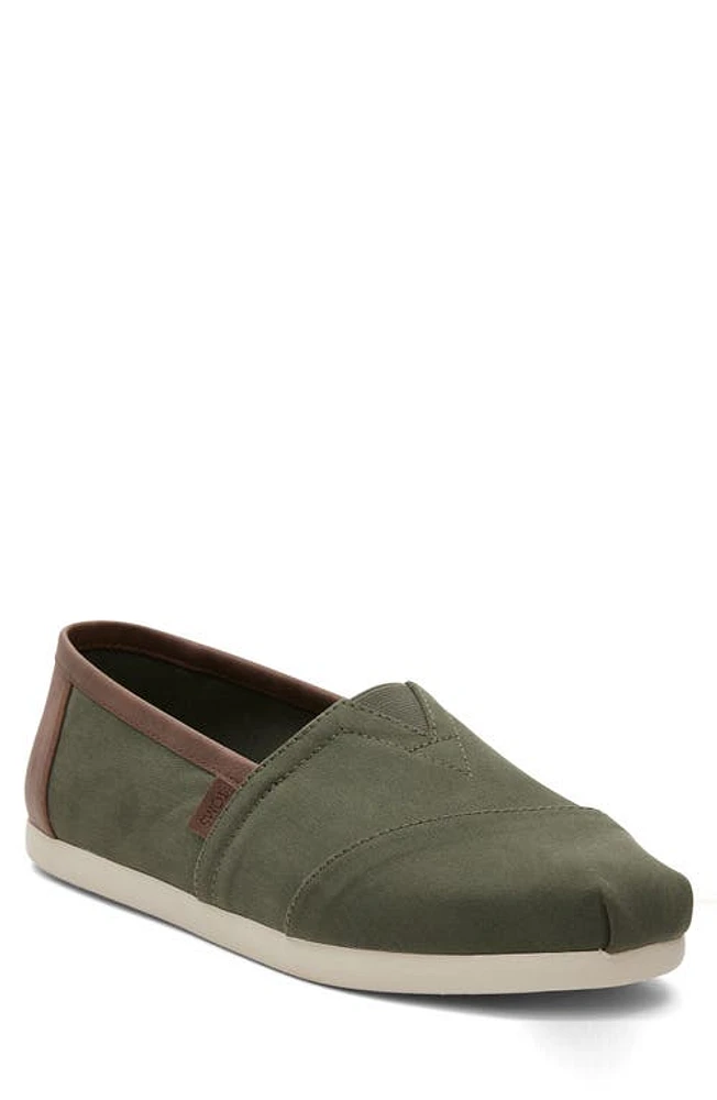 TOMS Alpargata Faux Leather Trim Slip-On Sneaker at Nordstrom