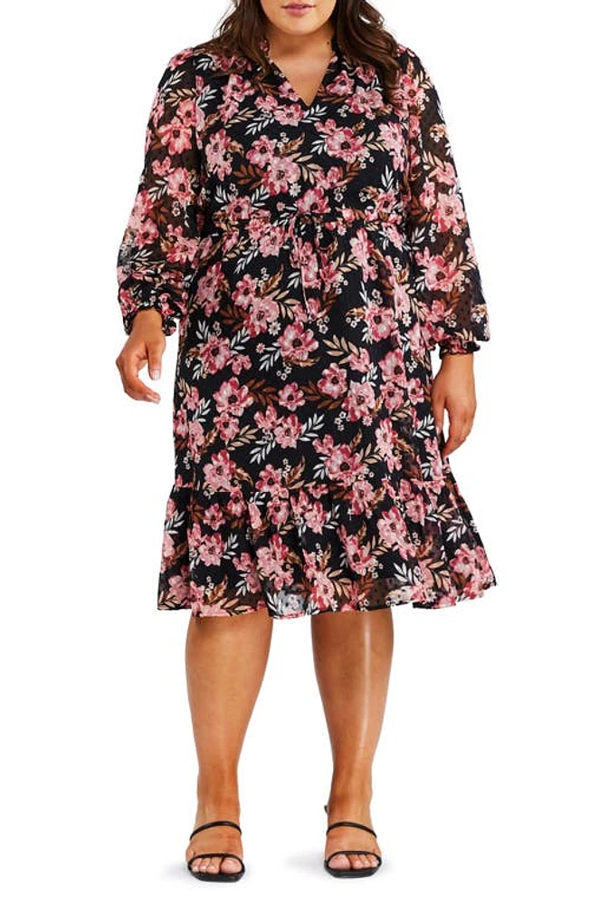 Estelle Woodland Floral Long Sleeve Dress Pink Print at Nordstrom,