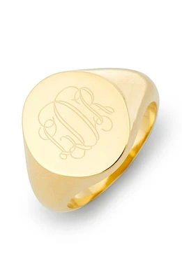 Brook and York Claire Personalized Monogram Signet Ring in Gold at Nordstrom, Size 8