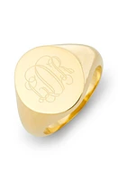 Brook and York Claire Personalized Monogram Signet Ring in Gold at Nordstrom, Size 8