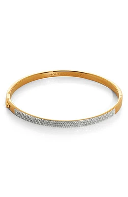 Monica Vinader Essential Pavé Diamond Bangle 18Ct Gold Vermeil On Silver at Nordstrom,